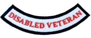 Disabled Veteran Red Rocker Patch